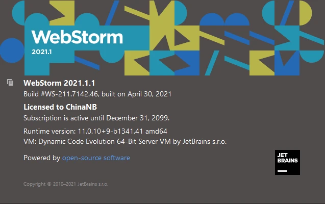 追新2021！macos版本webstorm2021.1.1简单操作快速激活到2099年！