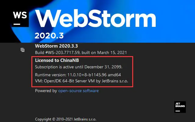 WebStorm 2020.3.3 最新激活教程