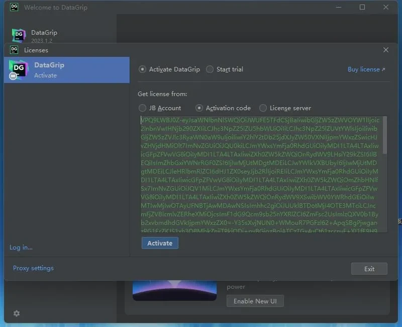 DataGrip激活成功教程
