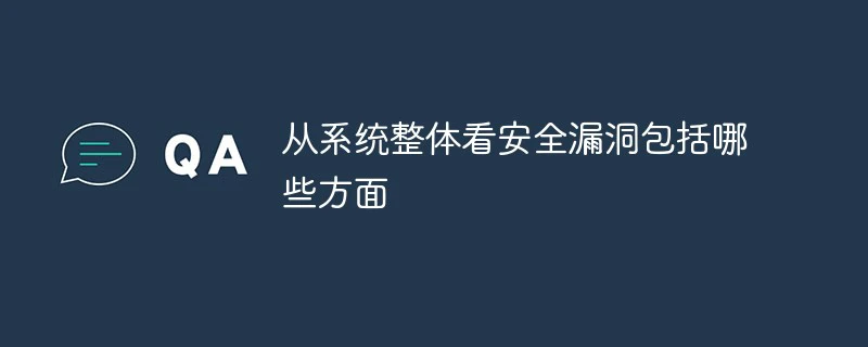 从系统整体看安全漏洞包括哪些方面-常见问题