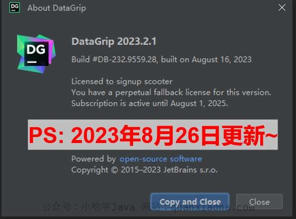 Datagrip 2023.2 激活激活成功教程教程