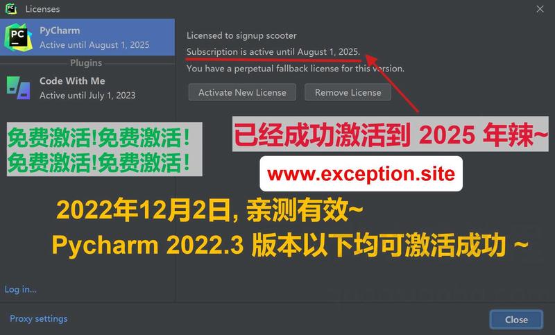 Pycharm 2022.3 版本激活破解成功