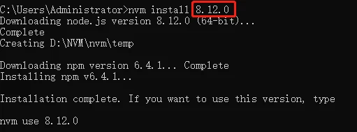 nvm install