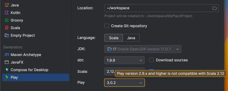 Play Framework 更新