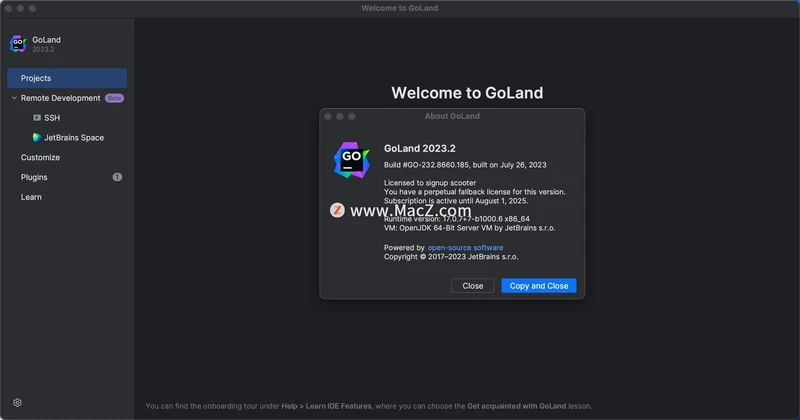 GoLand 2023 Mac最新密钥激活 附 GoLand 2023注册码 支持M1