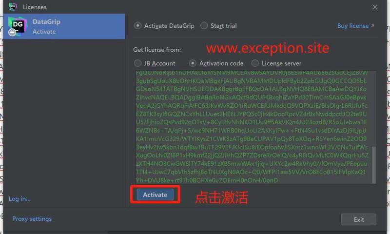 填入 Datagrip 2022.2.4 激活码