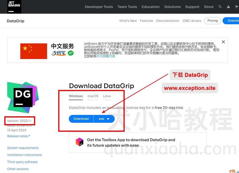 Datagrip 2023.1.1版本官网下载