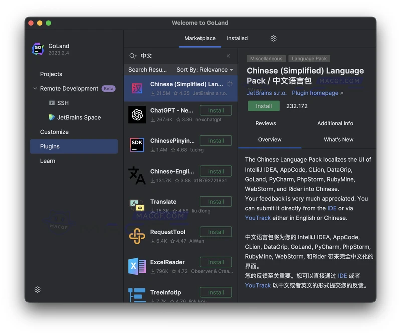 图片[3] - 「Go语言集成开发环境」JetBrains GoLand v2023.2.4 中文激活版 - macGF